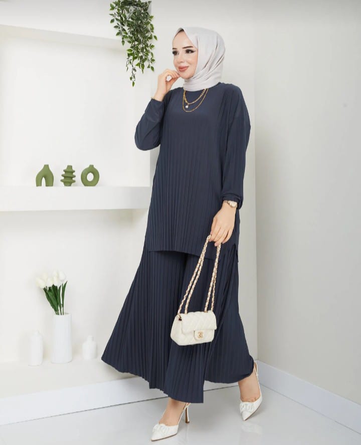 Karipkız Moda antrasit gri takım