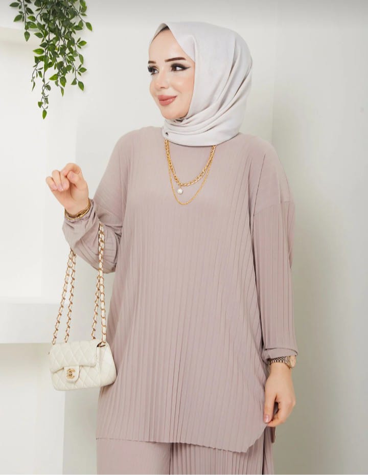 Karipkız Moda bej ikili takım