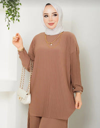 Karipkız Moda Sandy Piliseli İkili Takım Yakın Görünüm