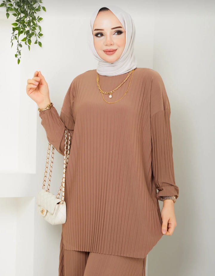 Karipkız Moda Sandy Piliseli İkili Takım Yakın Görünüm